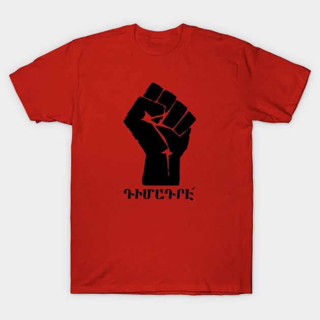 ԴԻՄԱԴՐԷ - RESIST (W. Armenian) T-Shirt by armeniapedia